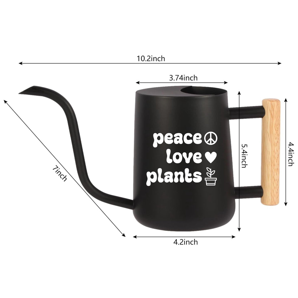 Indoor Plant Care Watering Can Stainless Steel Construction Modern Style Garden Tool Premium Quality Metal Body Wooden Handle Design Gooseneck Spout Precise Control Beautiful Minimalist Aesthetic Multiple Color Options Plant Essential