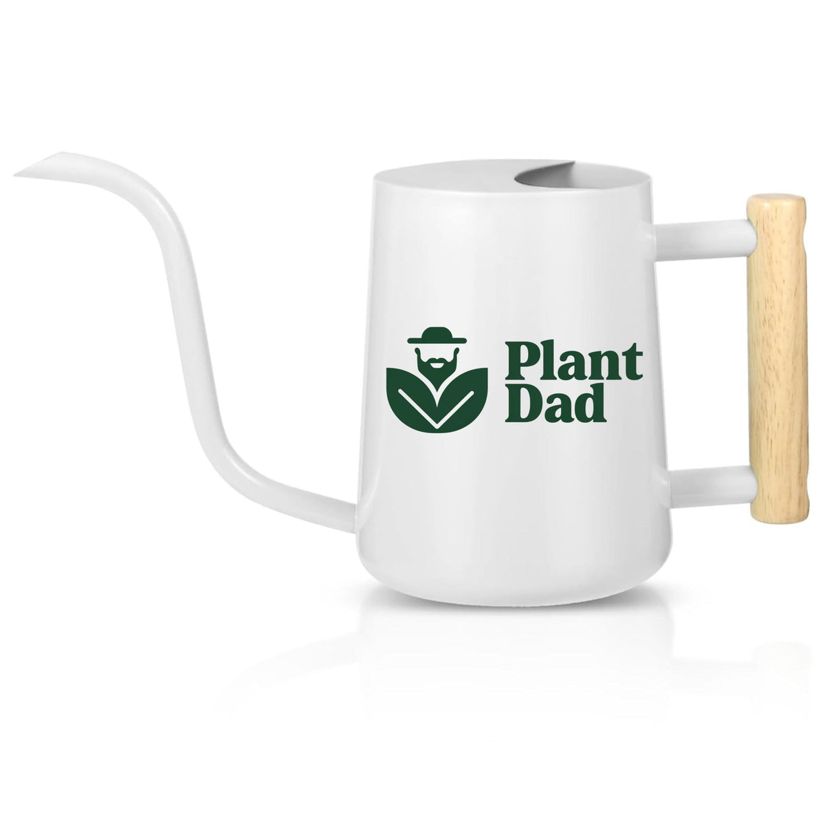 White Watering Can with Plant Dad Design