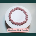 Pink and White Faux Pearl Beaded Bracelets