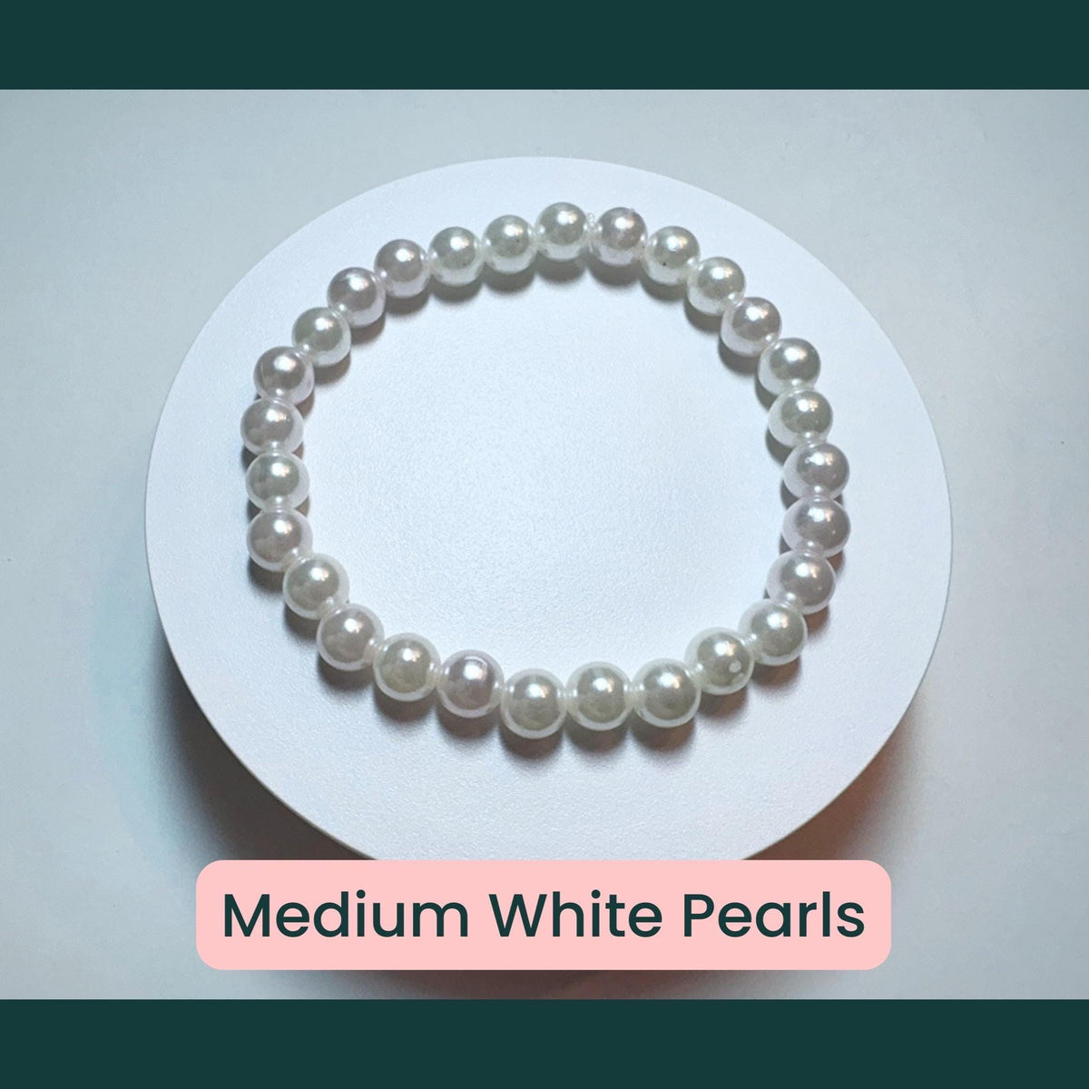Pink and White Faux Pearl Beaded Bracelets