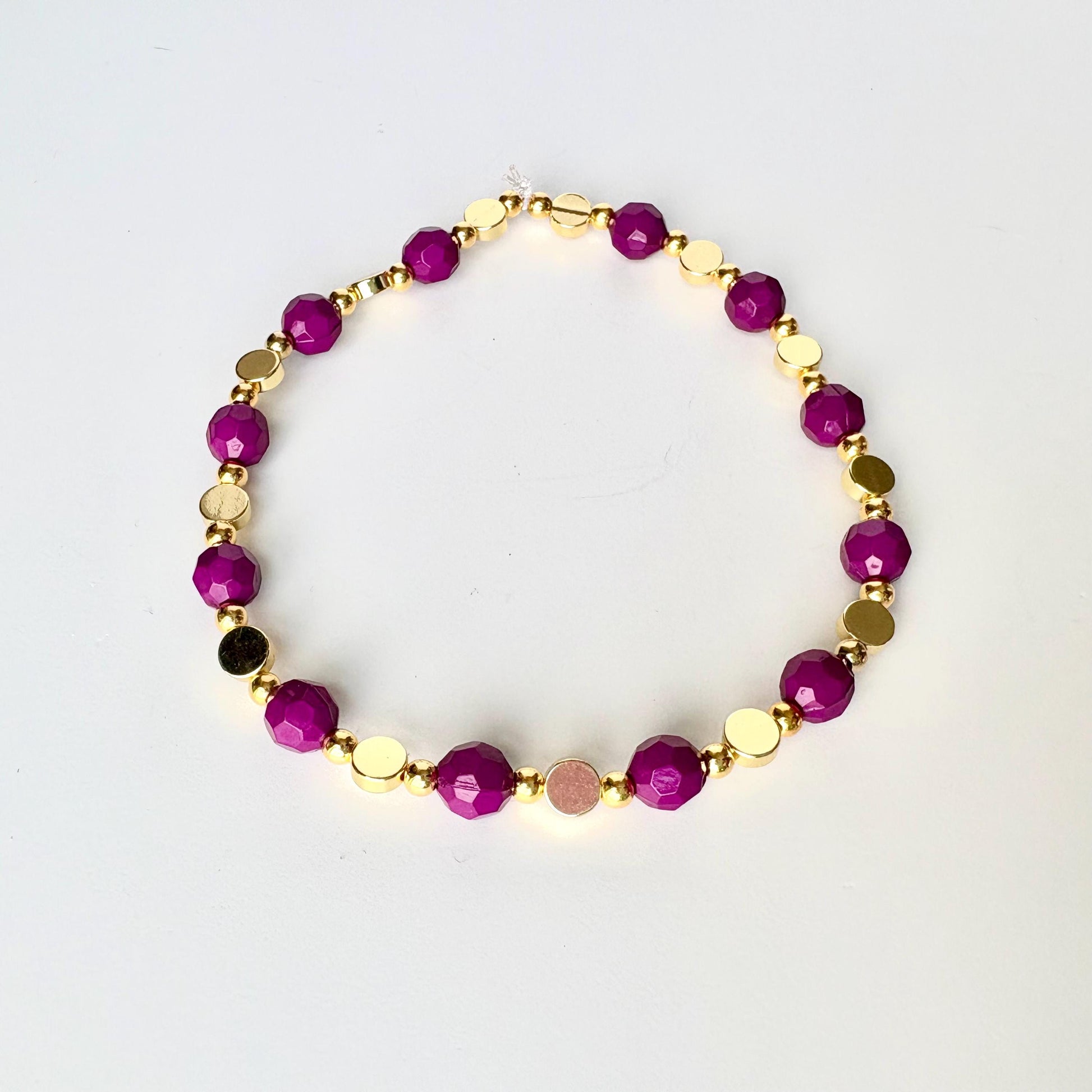 Magenta and Gold Bracelet Collection