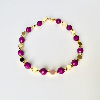 Magenta and Gold Bracelet Collection