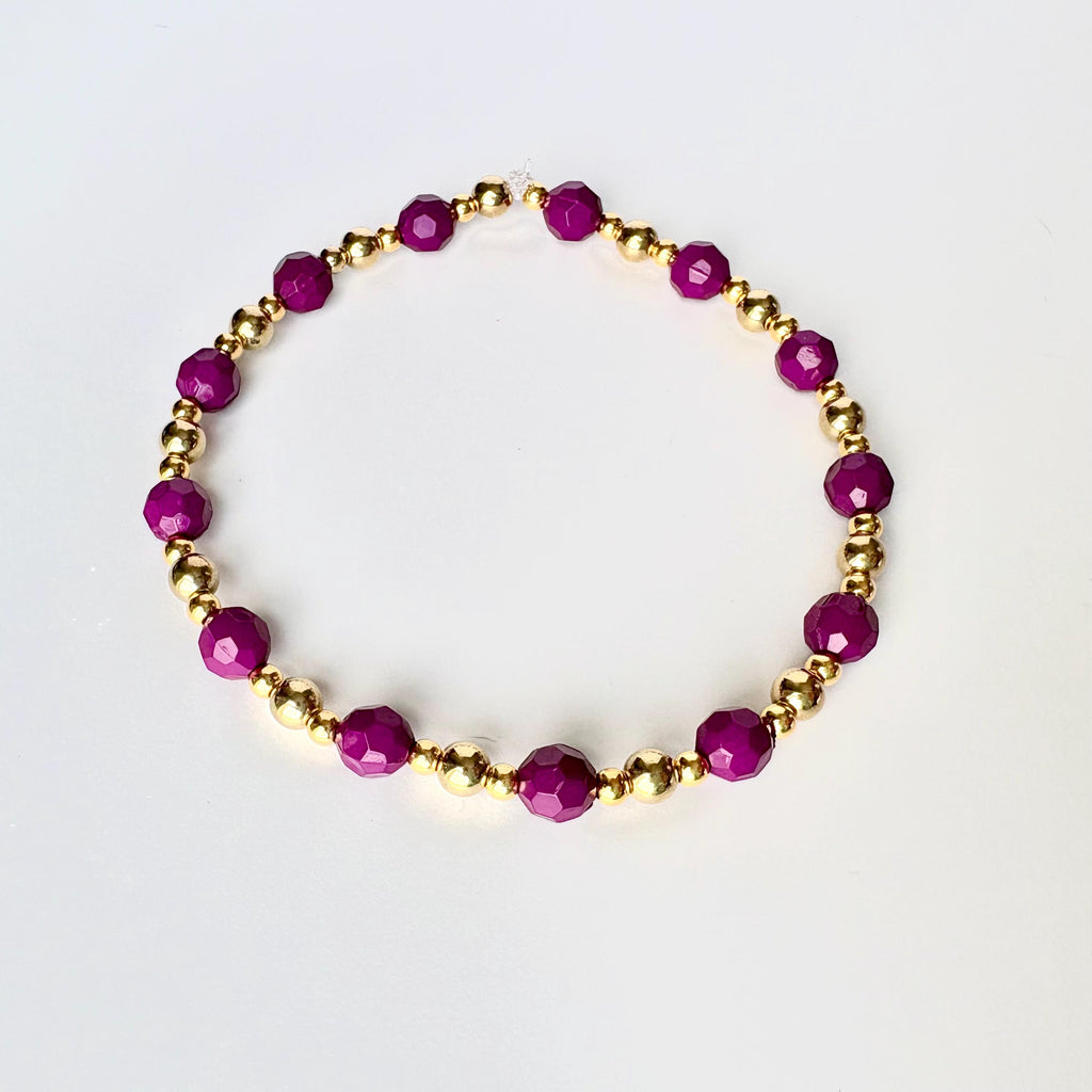 Magenta and Gold Bracelet Collection