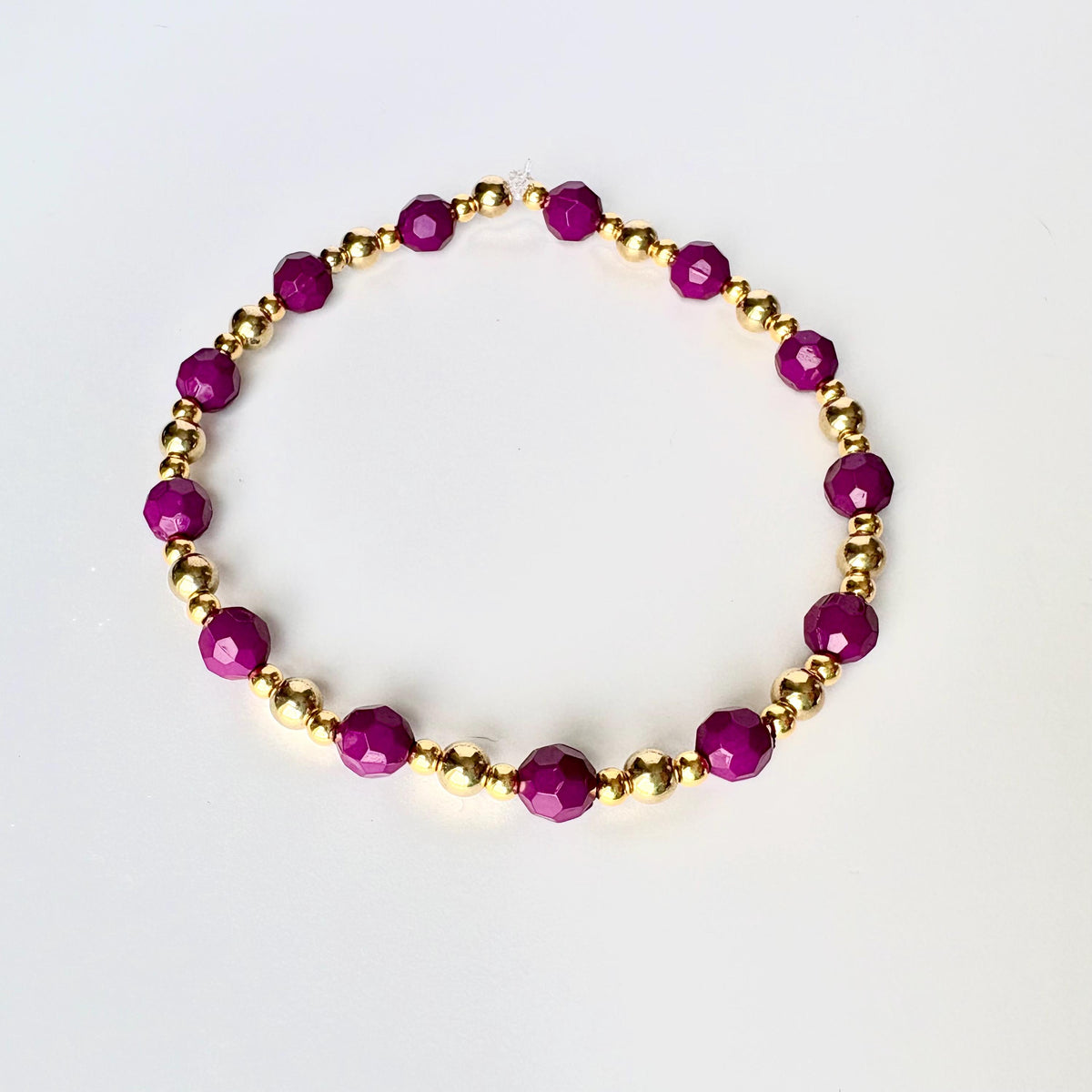 Magenta and Gold Bracelet Collection
