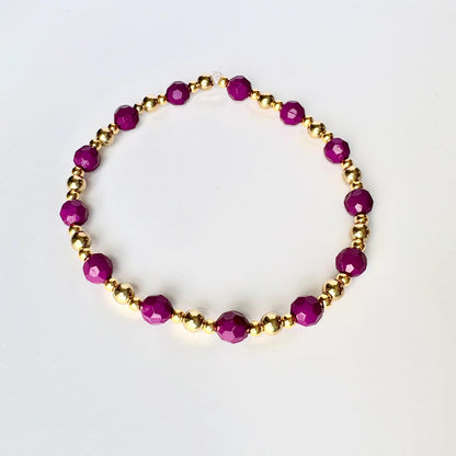 Magenta and Gold Bracelet Collection