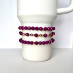 Magenta and Gold Bracelet Collection
