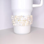Sparkling White Beaded Bracelet