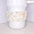 Sparkling White Beaded Bracelet