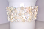 Sparkling White Beaded Bracelet