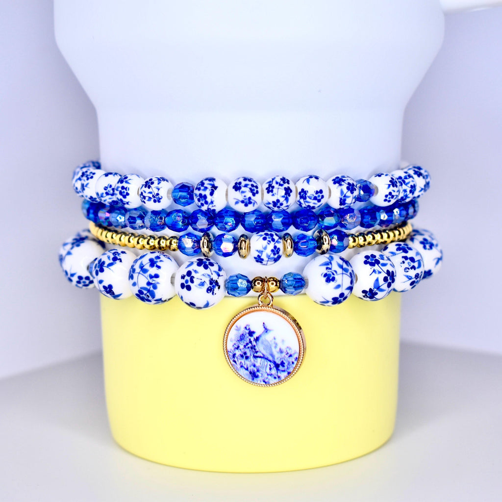 Birthday Present Finder Tumbler Base Decoration Set Premium Stretchy Bracelet Collection Custom Design Options Beautiful Bead Patterns Metal Charm Details Fashion Forward Style Multiple Size Compatibility Trendy Drink Holder Personalized