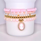 Tumbler Bracelet Collection Unique Gift Set Custom Base Decoration Style Fashion Accessory Birthday Present Idea Stretchy Design Fits Multiple Sizes Premium Bead Pattern Metal Charm Details Trendy Drink Holder Embellishment Personalized Cup