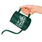Personalized Watering Can with Wood Handle - Plant Grow Bloom