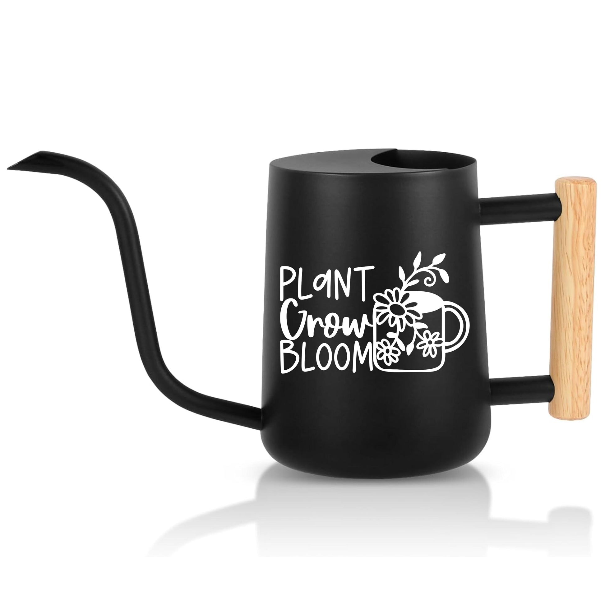 Stainless Steel Watering Can Modern Design Indoor Plant Care Essential Garden Tool Wooden Handle Gooseneck Spout Precise Watering Control Metal Body Construction Premium Quality Finish Multiple Color Options Available Minimalist Style