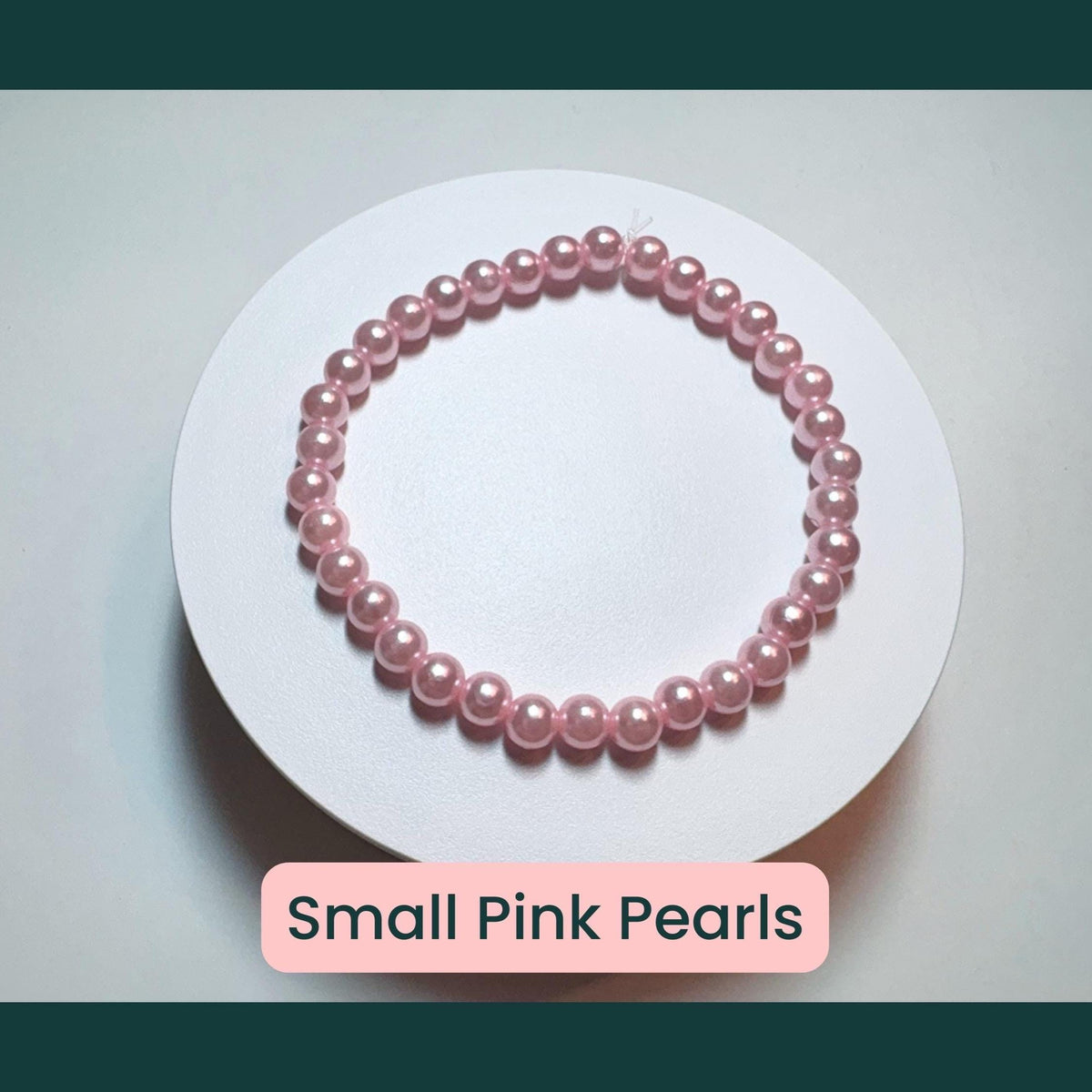 Pink and White Faux Pearl Beaded Bracelets