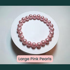 Pink and White Faux Pearl Beaded Bracelets