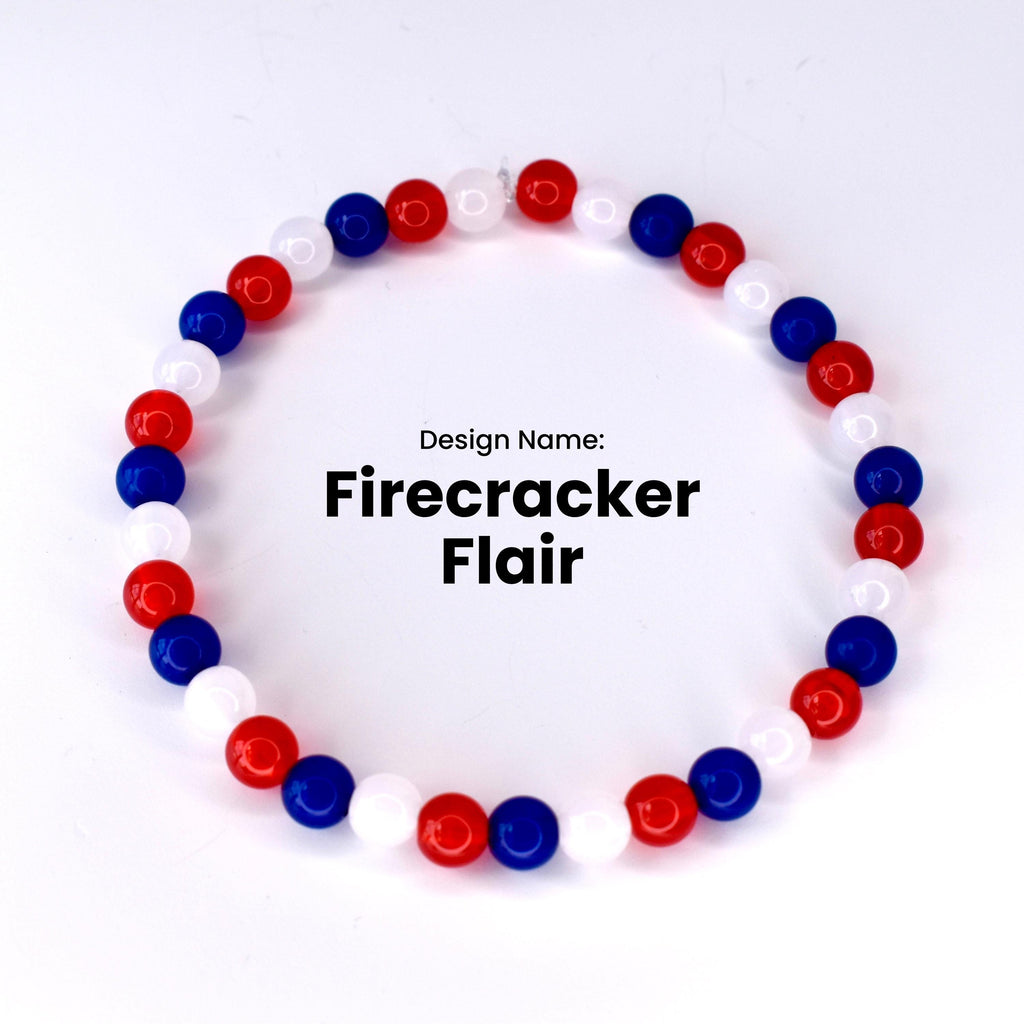 Patriotic 4th of July Independence Day Cup Band Tumbler Bracelet Custom Beaded Design Multiple Brand Compatible Summer Style Drink Holder Beautiful Charm Selection Perfect Gift Idea Holiday Essential Water Bottle Accessory