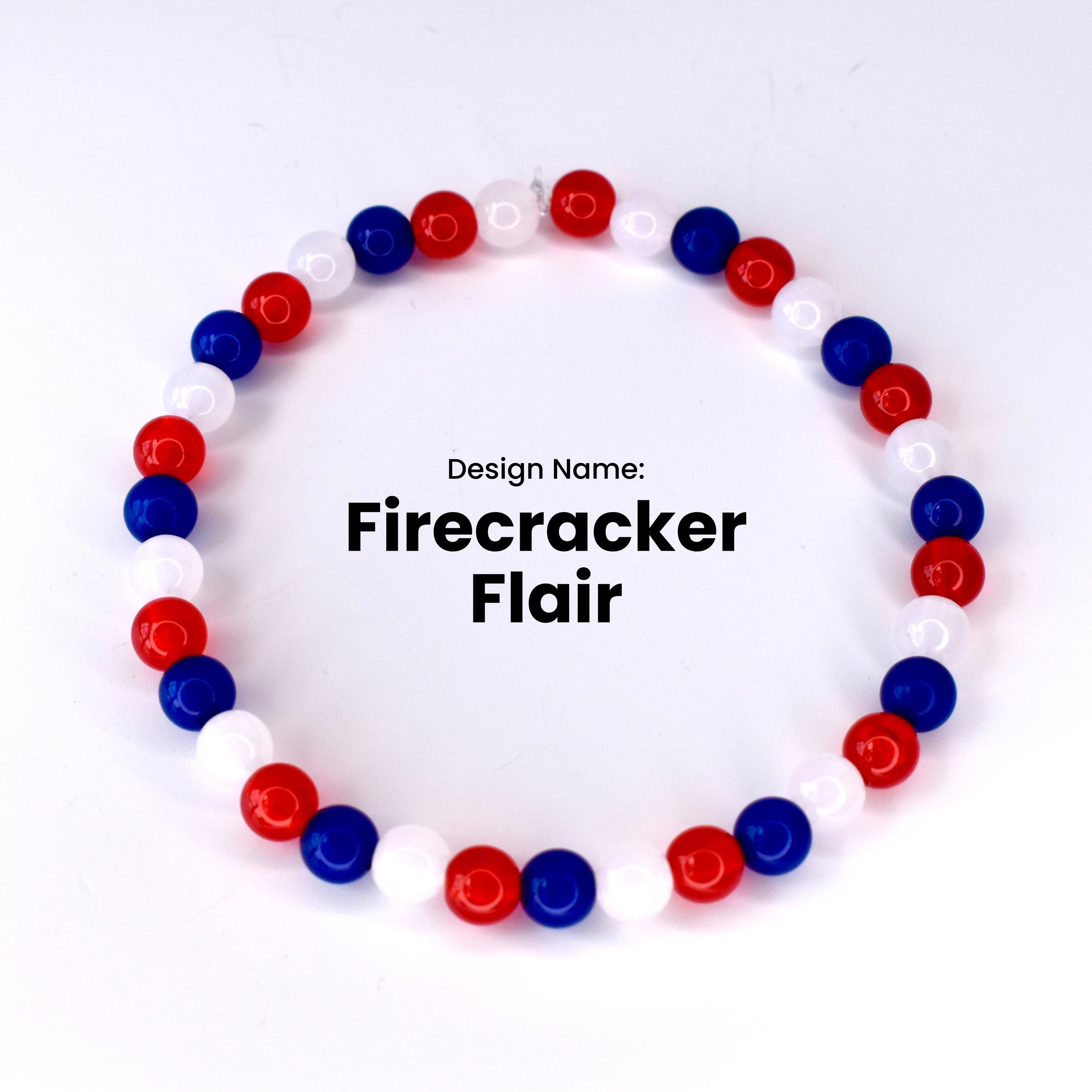 Patriotic 4th of July Independence Day Cup Band Tumbler Bracelet Custom Beaded Design Multiple Brand Compatible Summer Style Drink Holder Beautiful Charm Selection Perfect Gift Idea Holiday Essential Water Bottle Accessory