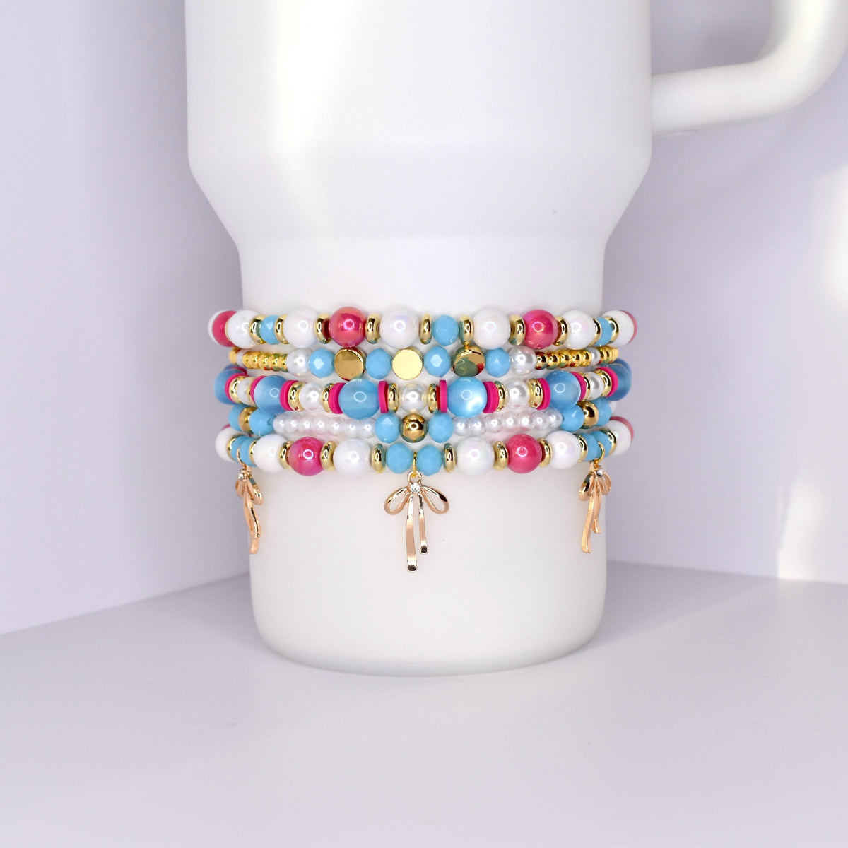 Rosa Beaux Blue Stanley Tumbler Bracelet Stack Blue