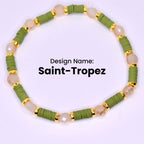 Camouflage Bracelet Stack with Music Charms: Gold, Brown, and Orange Charm Bracelets
