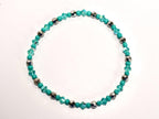 Turquoise Sparkle Bracelet Collection - Aqua Blue and Silver Beaded Bracelets
