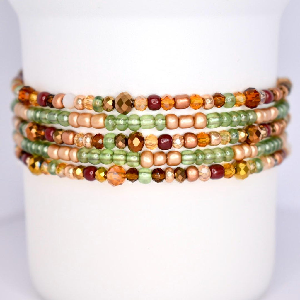 Sage Green and Brown Bracelet Collection