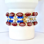 Dallas Cowboys Bracelet Collection: Football Bracelets with Gold, Blue and White Accents