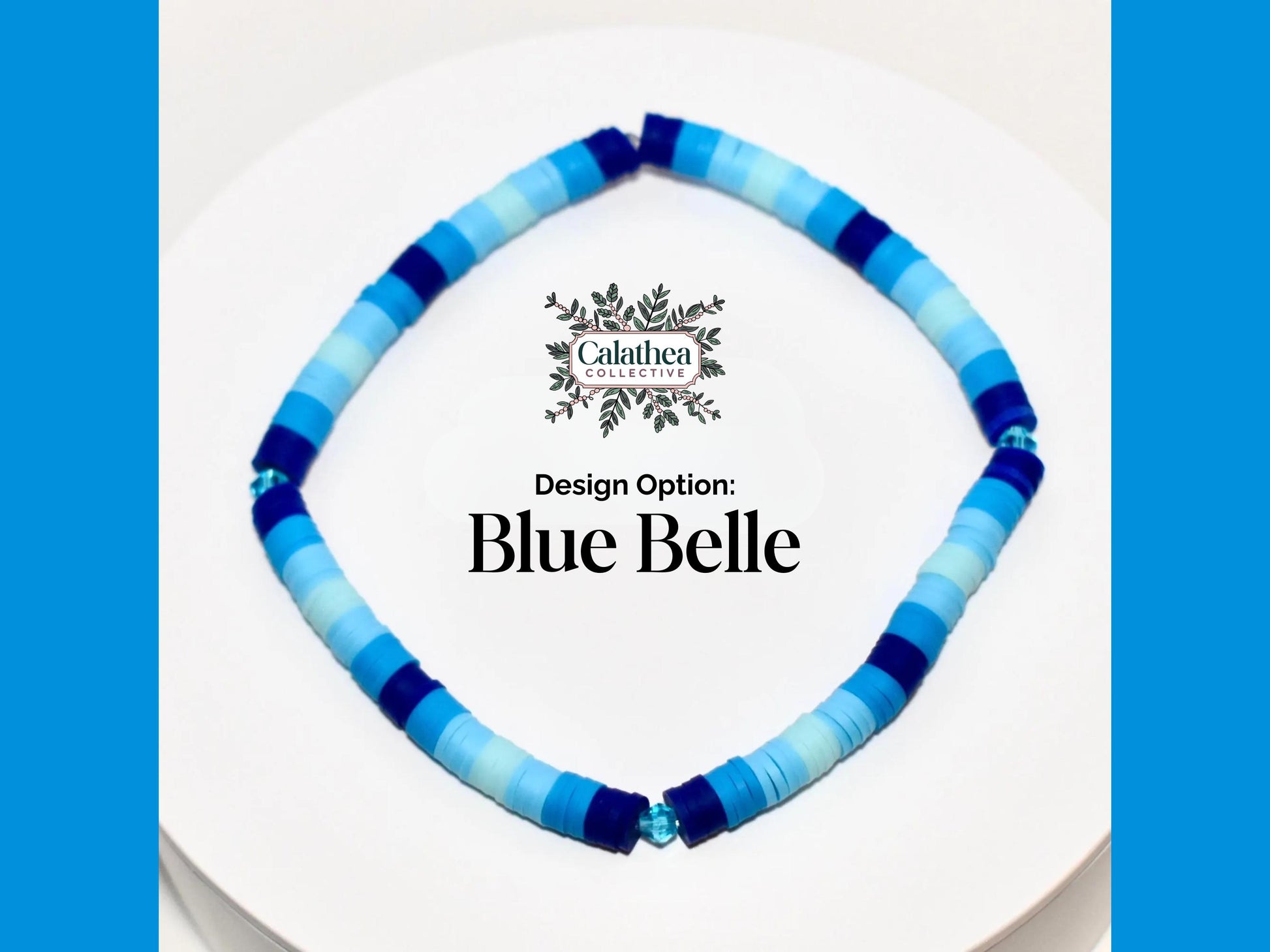 Blue Ombré Bracelets with Crystal Accents