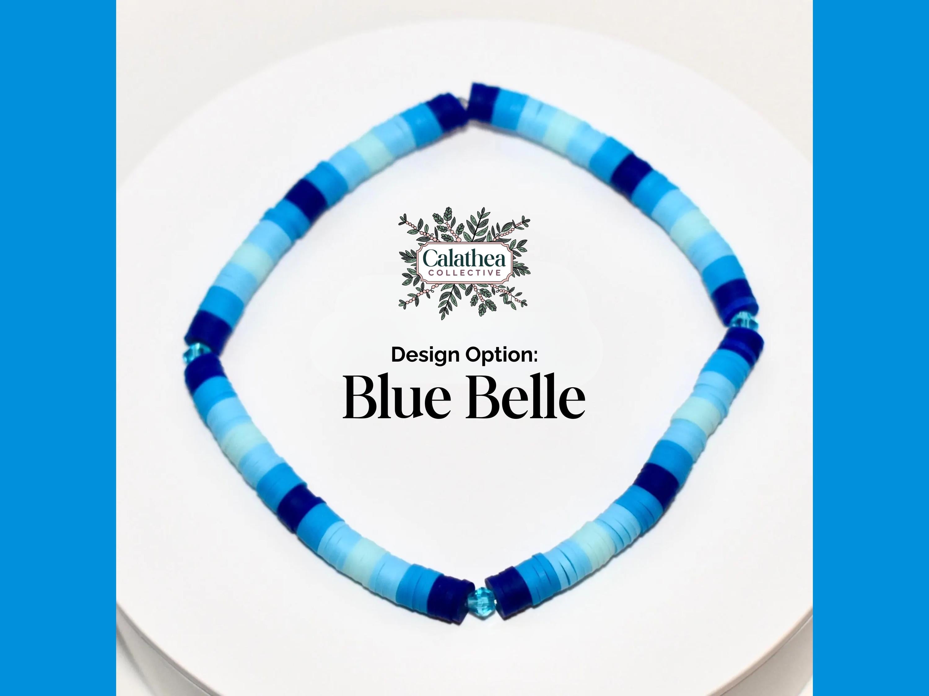 Blue Ombré Bracelets with Crystal Accents