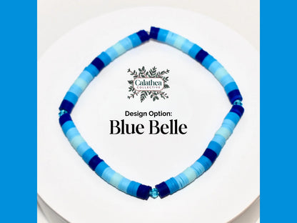 Blue Ombré Bracelets with Crystal Accents