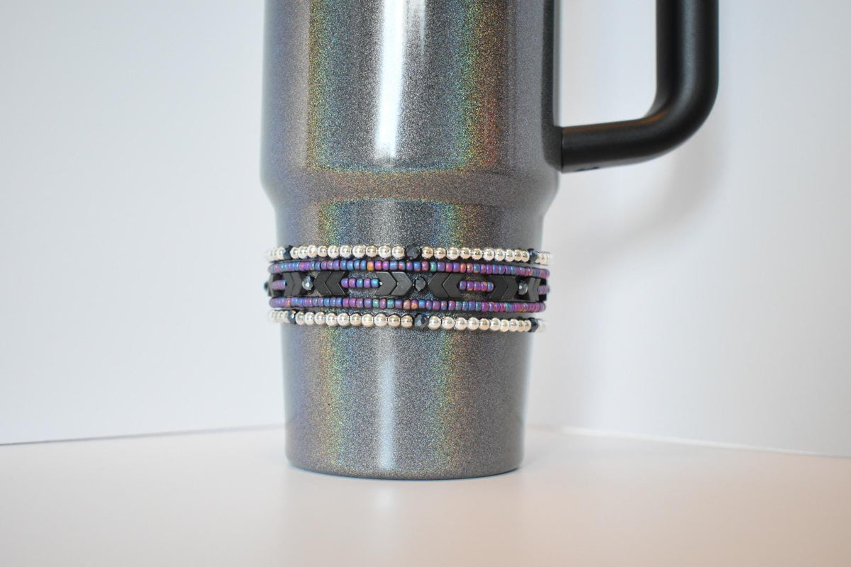 Midnight Glitz Bracelet Stack, Set of 3 or 5
