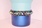 Iridescent Black Bracelet Stack, Set of 3