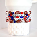 Buffalo Bills Football Bracelet Stack - 5 Piece Set