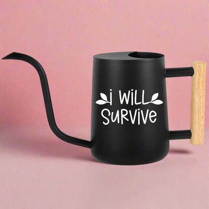 Personalized Watering Can with Wood Handle - I Will Survive