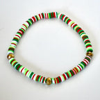 Christmas Beaded Bracelet Stack: Handmade Holiday Charm Bracelets
