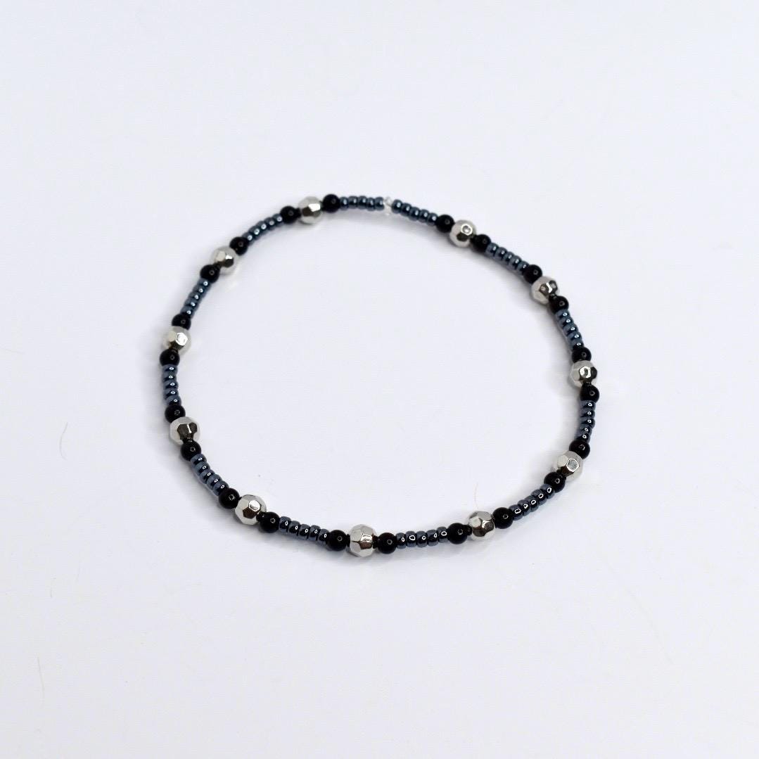 Deadly Damask Bracelet Collection: Black Gray and Silver Spooky Charm Bracelets