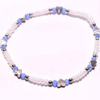 Dreamscape Bracelet Stack: Sky Blue with Pearl and Silver Accents