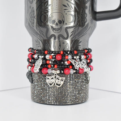 Custom Spooky Charm Bracelet Stack: Choose Your Own Color