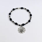Deadly Damask Bracelet Collection: Black Gray and Silver Spooky Charm Bracelets
