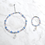 Blue and Pink Crystal Heart Charm Necklace – Dress Up Jewelry