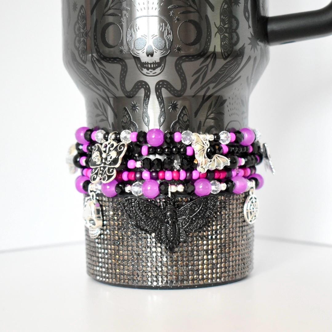 Custom Spooky Charm Bracelet Stack: Choose Your Own Color