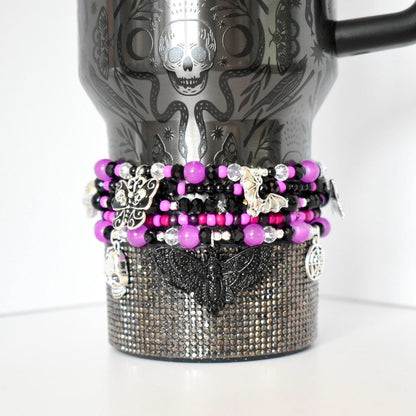 Custom Spooky Charm Bracelet Stack: Choose Your Own Color