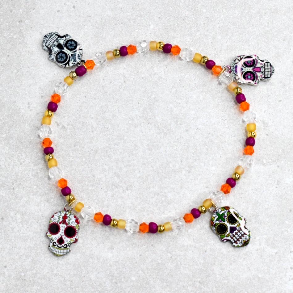 Fiesta Sugar Skull Bracelet Collection for Dia de los Muertos