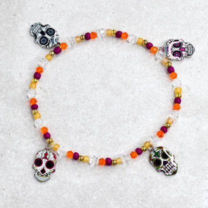 Fiesta Sugar Skull Bracelet Collection for Dia de los Muertos
