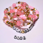 Defy Gravity Bracelet Collection: Pink and Gold Beaded Bracelets