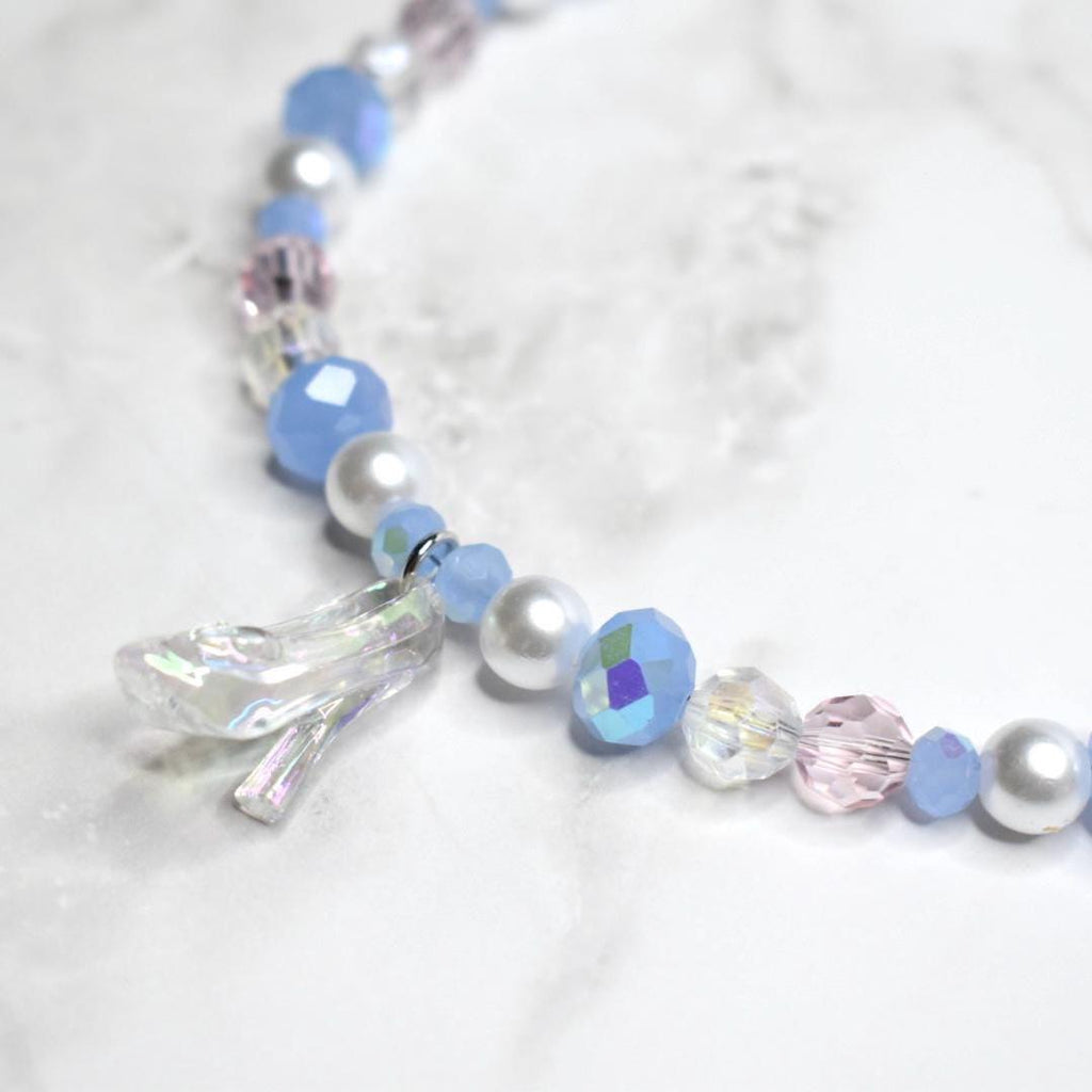 Blue and Pink Crystal Heart Charm Necklace – Dress Up Jewelry