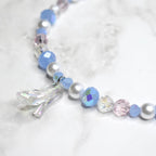 Blue and Pink Crystal Heart Charm Necklace – Dress Up Jewelry