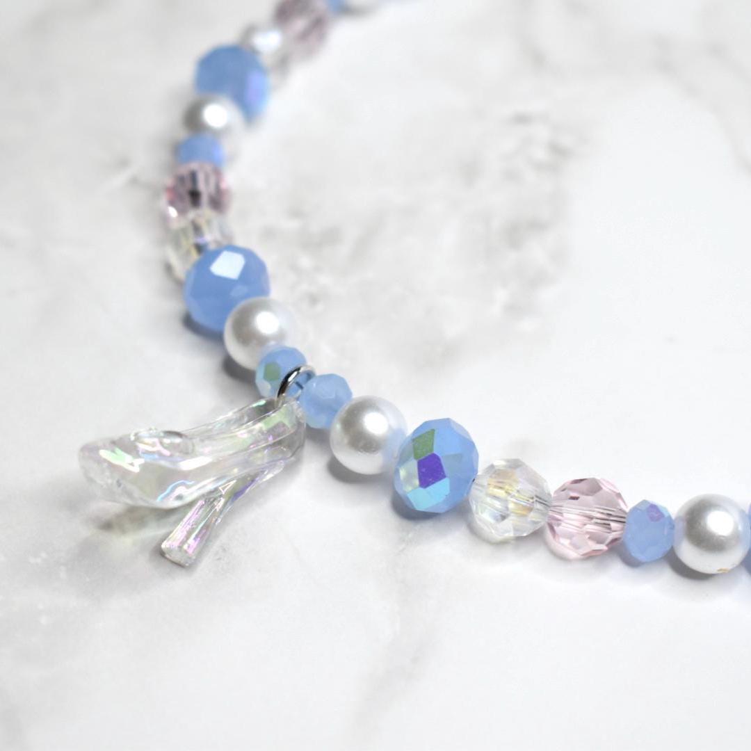 Blue and Pink Crystal Heart Charm Necklace – Dress Up Jewelry