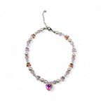 Pink Crystal Heart and Butterfly Necklace - Dress Up Jewelry