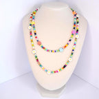 Colorful Seed Bead Daisy Necklace