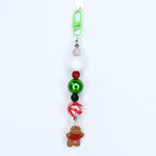 Gingerbread Cookie Straw Charm – Christmas Beaded Tumbler Accessory